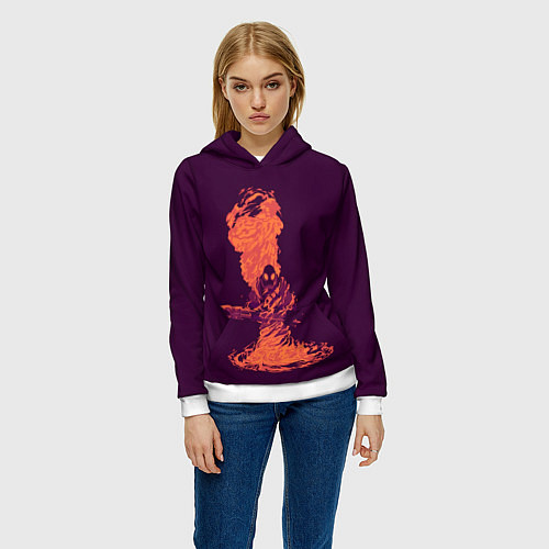 Женская толстовка Pyro in fire / 3D-Белый – фото 3