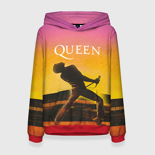 Женская толстовка Queen Freddie Mercury Z / 3D-Красный – фото 1