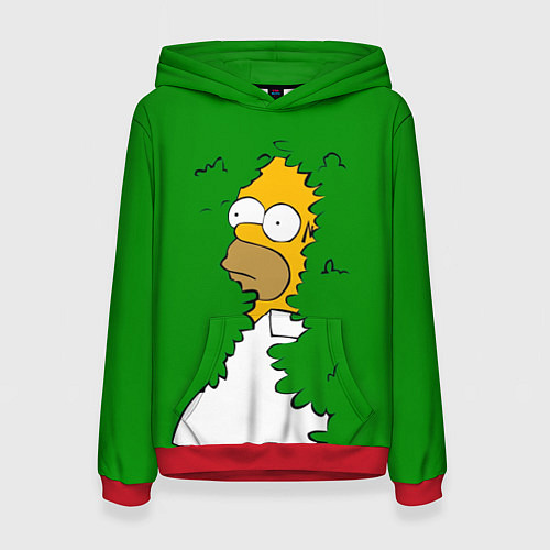 Женская толстовка Мем с Гомером / 3D-Красный – фото 1
