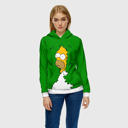 Женская толстовка Мем с Гомером / 3D-Белый – фото 3