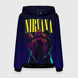 Толстовка-худи женская Nirvana Neon, цвет: 3D-черный