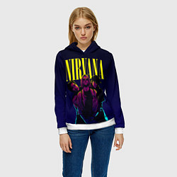 Толстовка-худи женская Nirvana Neon, цвет: 3D-белый — фото 2