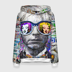Толстовка-худи женская Andy Warhol Энди Уорхол, цвет: 3D-белый