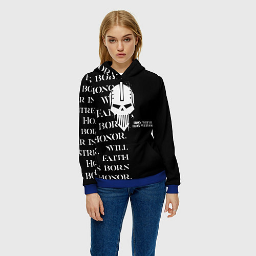 Женская толстовка Боевой клич Железные войны / 3D-Синий – фото 3