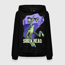 Толстовка-худи женская СИРЕНОГОЛОВЫЙ SIREN HEAD, цвет: 3D-черный