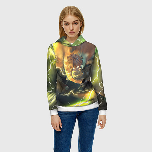 Женская толстовка ZENITSU ЗЕНИТСУ ЛОГО спина / 3D-Белый – фото 3