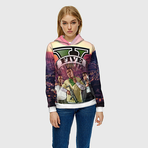 Женская толстовка GTA V TEAM FOREVER AND EVER / 3D-Белый – фото 3
