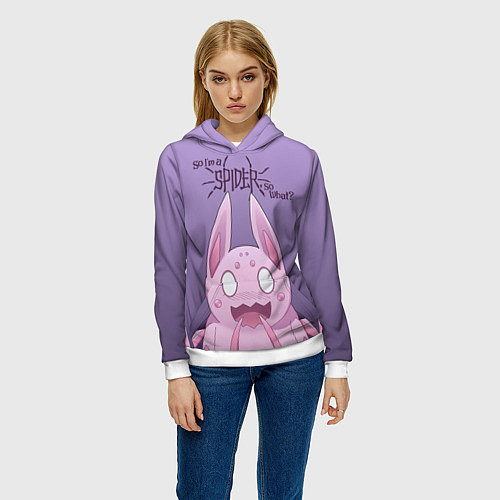 Женская толстовка Аниме Да, я паук, и что? / 3D-Белый – фото 3