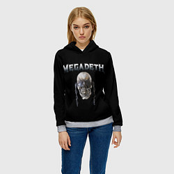 Толстовка-худи женская Megadeth, цвет: 3D-меланж — фото 2
