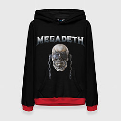 Толстовка-худи женская Megadeth, цвет: 3D-красный