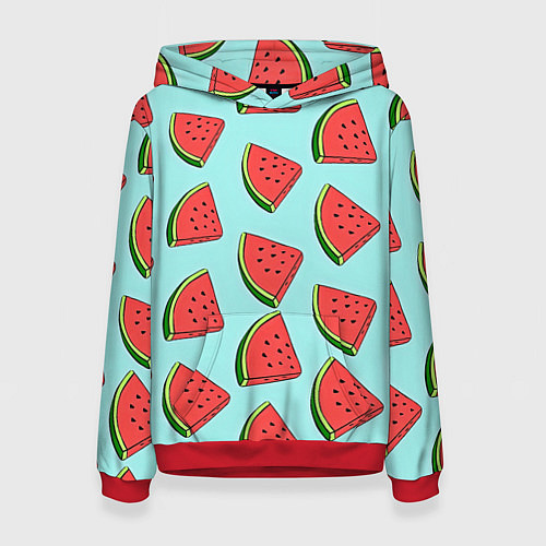 Женская толстовка Дольки арбузов / 3D-Красный – фото 1