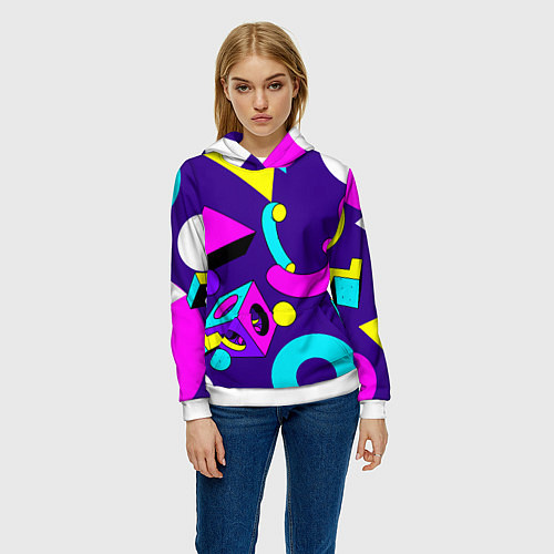 Женская толстовка Геометрические фигуры / 3D-Белый – фото 3