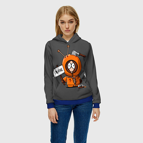 Женская толстовка Я в норме / 3D-Синий – фото 3