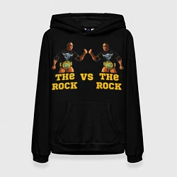 Толстовка-худи женская The ROCK VS The ROCK, цвет: 3D-черный