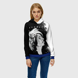 Толстовка-худи женская Zемфира Зефира, цвет: 3D-синий — фото 2