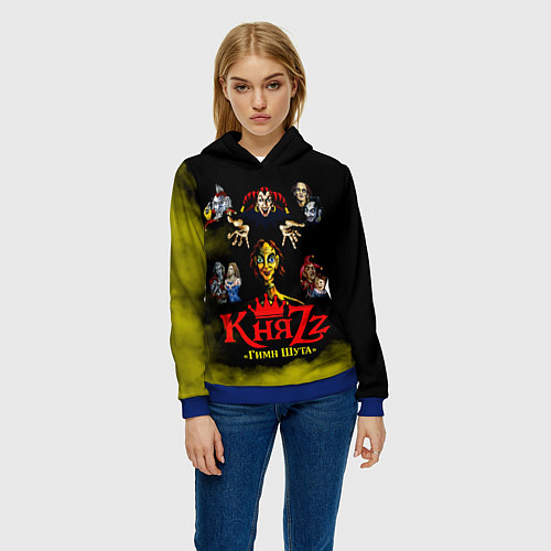 Женская толстовка КНЯZZ Гимн Шута / 3D-Синий – фото 3