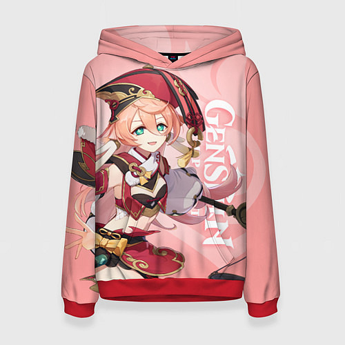 Женская толстовка Genshin Impact, Янь Фэй / 3D-Красный – фото 1