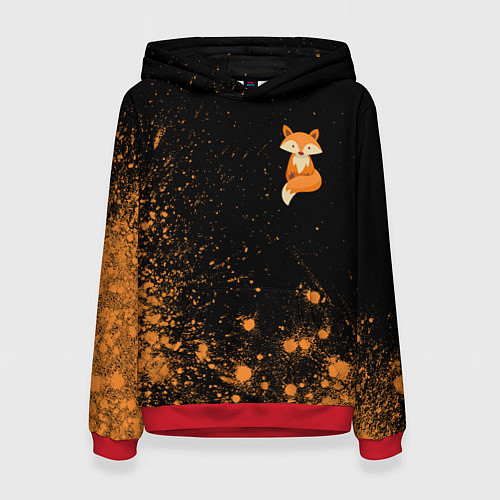 Женская толстовка Foxy - Paint / 3D-Красный – фото 1