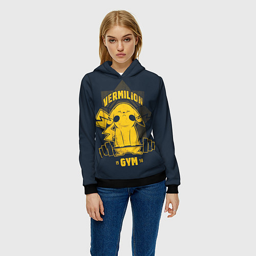 Женская толстовка Vermilion gym / 3D-Черный – фото 3
