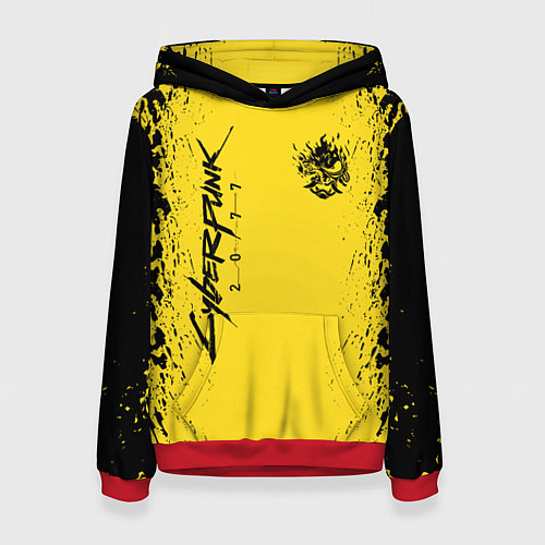 Женская толстовка CYBERPUNK 2077 КИБЕРПАНК 2077 / 3D-Красный – фото 1