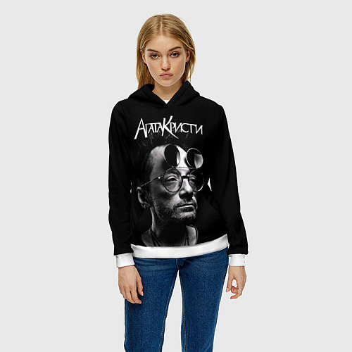 Женская толстовка Агата Кристи Глеб Самойлов / 3D-Белый – фото 3