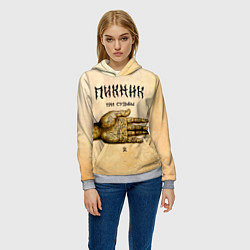 Толстовка-худи женская ТРИ СУДЬБЫ - ПИКНИК, цвет: 3D-меланж — фото 2