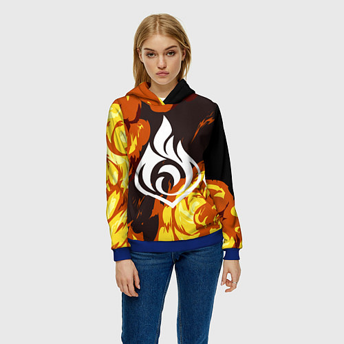 Женская толстовка PIRO ПИРО ГЕНШИН / 3D-Синий – фото 3