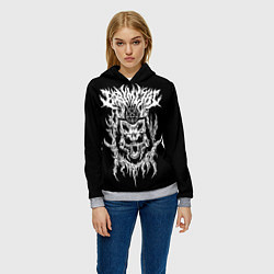 Толстовка-худи женская Baby Metal Wolf, цвет: 3D-меланж — фото 2
