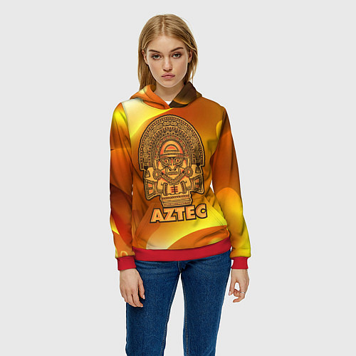 Женская толстовка Aztec Ацтеки / 3D-Красный – фото 3