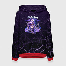 Толстовка-худи женская Genshin Impact - Raiden Shogun, цвет: 3D-красный