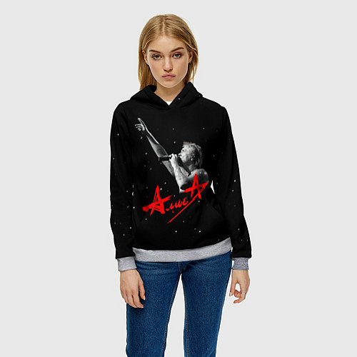 Женская толстовка АлисА Константин Кинчев / 3D-Меланж – фото 3