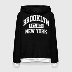 Толстовка-худи женская Brooklyn, цвет: 3D-белый