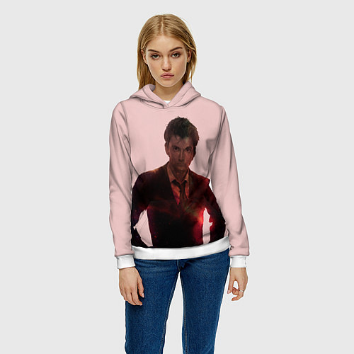 Женская толстовка David Tennant / 3D-Белый – фото 3