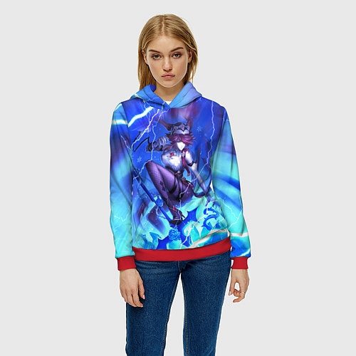 Женская толстовка Rosaria Genshin Impact Z / 3D-Красный – фото 3