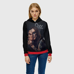 Толстовка-худи женская Ozzy Osbourne, цвет: 3D-красный — фото 2