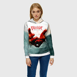 Толстовка-худи женская Temper Temper - Bullet For My Valentine, цвет: 3D-белый — фото 2
