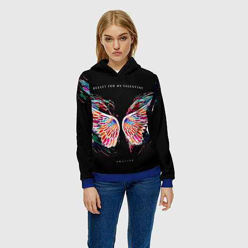 Женская толстовка Gravity - Bullet For My Valentine / 3D-Синий – фото 3