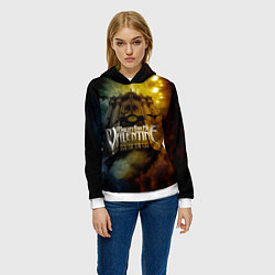 Толстовка-худи женская Scream Aim Fire - Bullet For My Valentine, цвет: 3D-белый — фото 2
