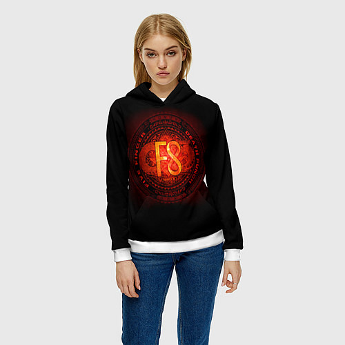 Женская толстовка F8 - Five Finger Death Punch / 3D-Белый – фото 3