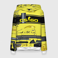 Толстовка-худи женская CS GO YELLOW SKIN, цвет: 3D-белый