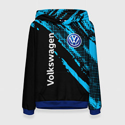 Толстовка-худи женская Volkswagen Фольксваген, цвет: 3D-синий