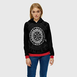 Толстовка-худи женская Вегвизир Galdrastafir, цвет: 3D-красный — фото 2