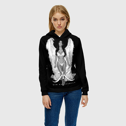 Женская толстовка Ким Кардашьян / 3D-Черный – фото 3