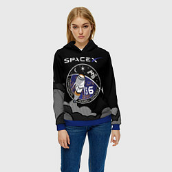 Толстовка-худи женская Space X, цвет: 3D-синий — фото 2