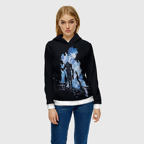 Женская толстовка Solo leveling силуэт / 3D-Белый – фото 3