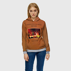 Толстовка-худи женская Made in Japan - Deep Purple, цвет: 3D-меланж — фото 2