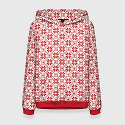 Толстовка-худи женская Алатырь, цвет: 3D-красный