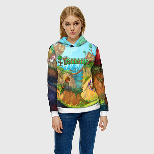 Женская толстовка Terraria Террария Z / 3D-Белый – фото 3