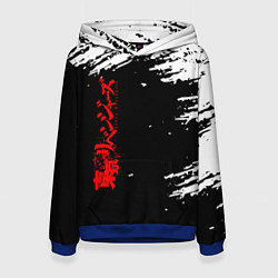 Толстовка-худи женская Токийские мстители, цвет: 3D-синий