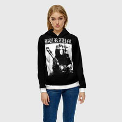 Толстовка-худи женская BURZUM Бурзум, цвет: 3D-белый — фото 2